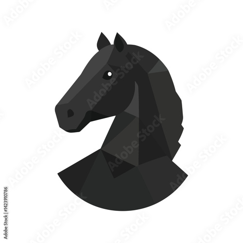 horse head icon, horse head line art - simple line art of horse head, perfect for horse head logos and icons and themed design