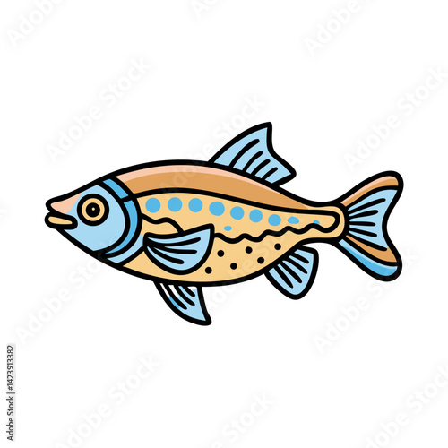 celestial pearl danio fish icon, celestial pearl danio fish vector illustration-simple illustration of celestial pearl danio fish, perfect for celestial pearl danio fish logos and icons