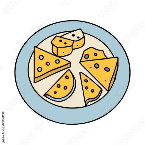 cheese platter icon, cheese platter vector illustration-simple illustration of cheese platter, perfect for cheese platter logos and icons