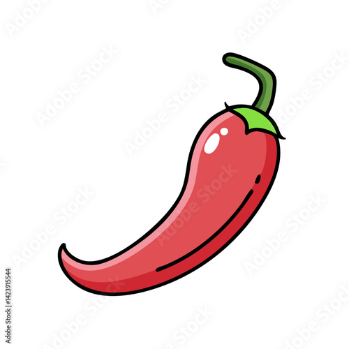chili pepper icon, chili pepper vector illustration-simple illustration of chili pepper, perfect for chili pepper logos and icons