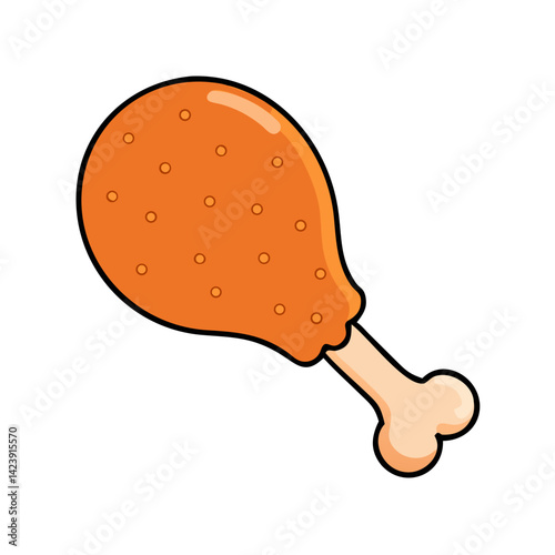 chicken drumstick icon, chicken drumstick vector illustration-simple illustration of chicken drumstick, perfect for chicken drumstick logos and icons