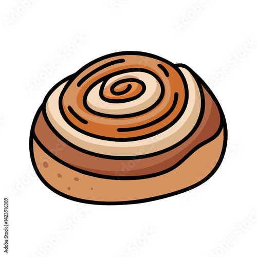 cinnamon roll icon, cinnamon roll vector illustration-simple illustration of cinnamon roll, perfect for cinnamon roll logos and icons