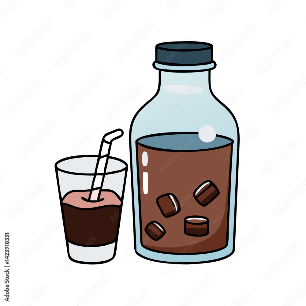 cold brew coffee icon, cold brew coffee vector illustration-simple illustration of cold brew coffee, perfect for cold brew coffee logos and icons cold brew coffee icon, cold brew coffee vector illustration-simple illustration of cold brew coffee, perfect for cold brew coffee logos and icons
