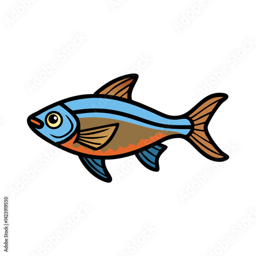congo tetra fish icon, congo tetra fish vector illustration-simple illustration of congo tetra fish, perfect for congo tetra fish logos and icons