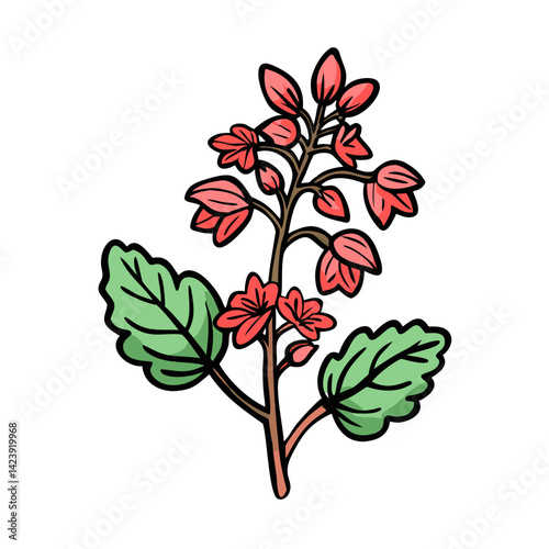 coral bells flower icon, coral bells flower vector illustration-simple illustration of coral bells flower, perfect for coral bells flower logos and icons