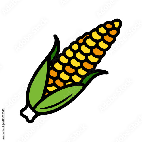 corn on the cob icon, corn on the cob vector illustration-simple illustration of corn on the cob, perfect for corn on the cob logos and icons