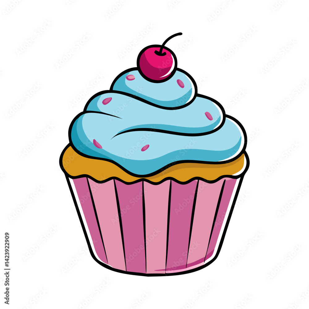 cupcake icon, cupcake vector illustration-simple illustration of cupcake, perfect for cupcake logos and icons cupcake icon, cupcake vector illustration-simple illustration of cupcake, perfect for cupcake logos and icons