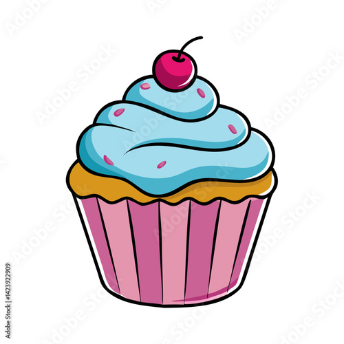 cupcake icon, cupcake vector illustration-simple illustration of cupcake, perfect for cupcake logos and icons
