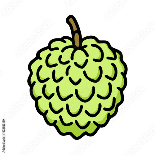 custard apple icon, custard apple vector illustration-simple illustration of custard apple, perfect for custard apple logos and icons