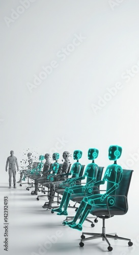 Wallpaper Mural AI Job Displacement Automation Workforce Change Concept Torontodigital.ca