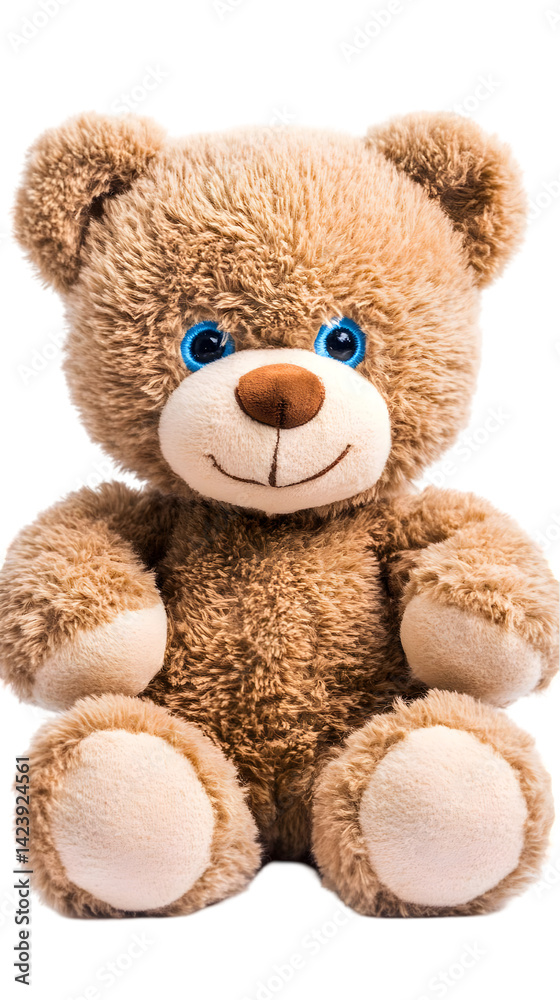 Fototapeta premium Cute Plush Teddy Bear Toy Isolated On Transparent Background Photo