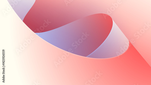 Shade of rose pink curve wavy vector background