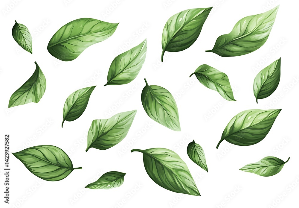 Obraz premium Autumn leaves frame on a white background