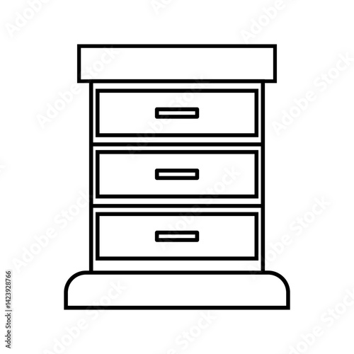 Furniture flat line icons set. Kitchen, bedroom, sofa table, bookcase closet, chair, mattress, lamps, ladder vector illustrations. Outline signs of house interior, editable stroke.