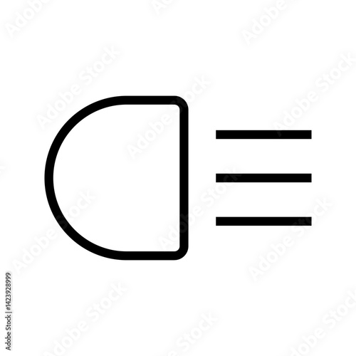 High beam and low beam icons. Car interface icons. Vector scalable graphics