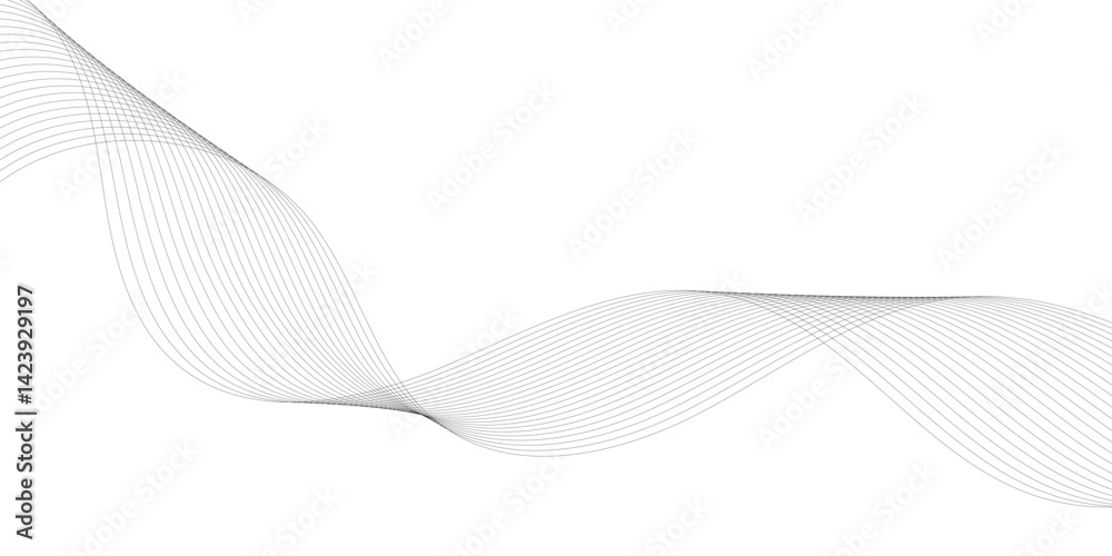 Abstract grey smooth element swoosh speed wave modern stream background wave line for banner, template, wallpaper background with wave design. Vector illustration Abstract grey smooth element swoosh speed wave modern stream background wave line for banner, template, wallpaper background with wave design. Vector illustration