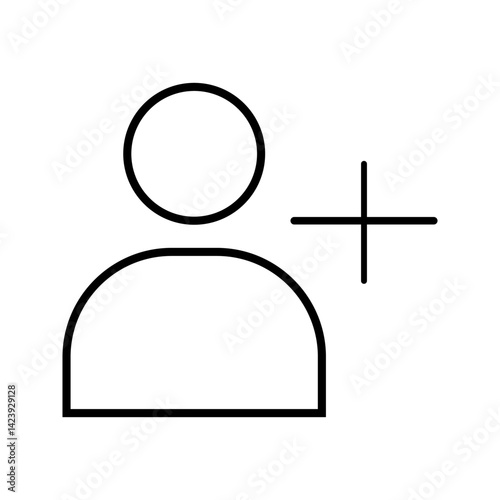 3D Add user icon. Create group symbol. New profile account. People icon and plus. Avatar, human, person, people icon. Trendy and modern vector in 3d style.