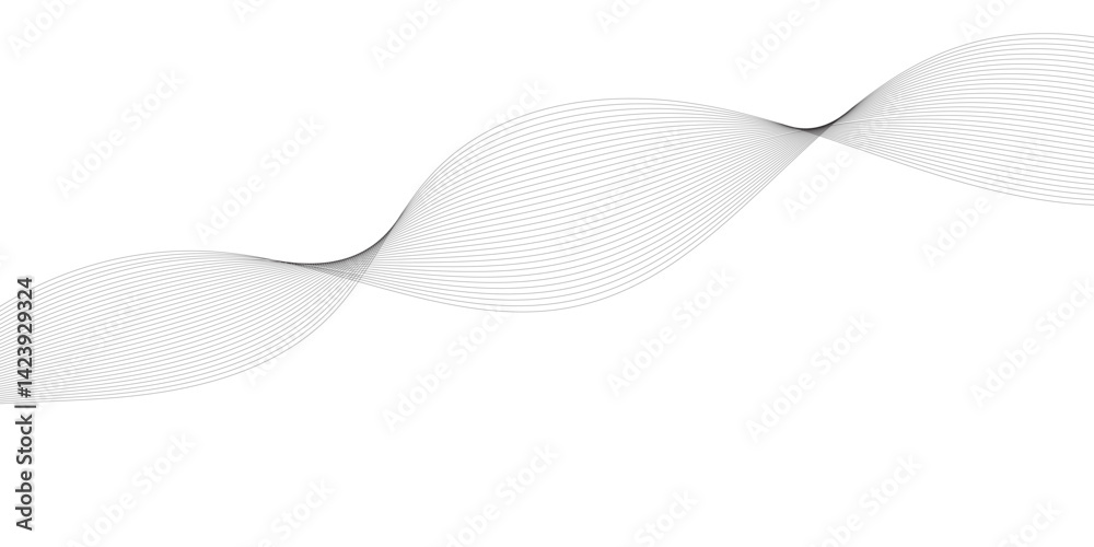 Abstract grey smooth element swoosh speed wave modern stream background wave line for banner, template, wallpaper background with wave design. Vector illustration Abstract grey smooth element swoosh speed wave modern stream background wave line for banner, template, wallpaper background with wave design. Vector illustration