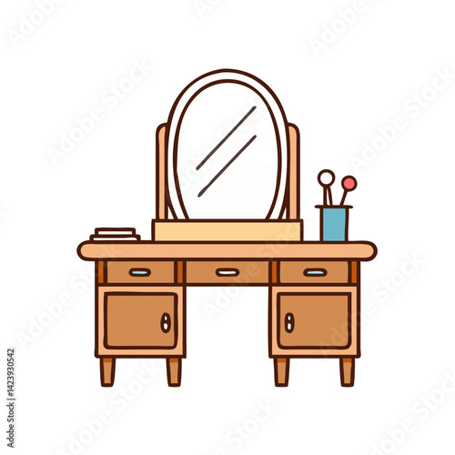 dressing table icon, dressing table vector illustration-simple illustration of dressing table, perfect for dressing table logos and icons