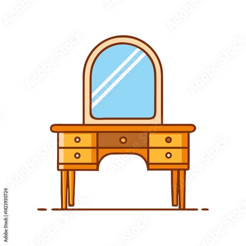 dressing table icon, dressing table vector illustration-simple illustration of dressing table, perfect for dressing table logos and icons