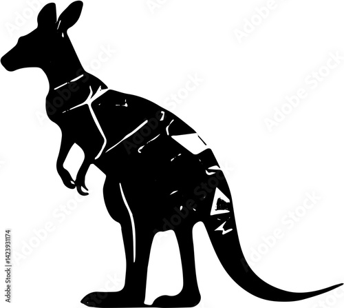 kangaroo vector illustration