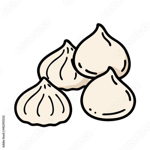 dumplings icon, dumplings vector illustration-simple illustration of dumplings, perfect for dumplings logos and icons