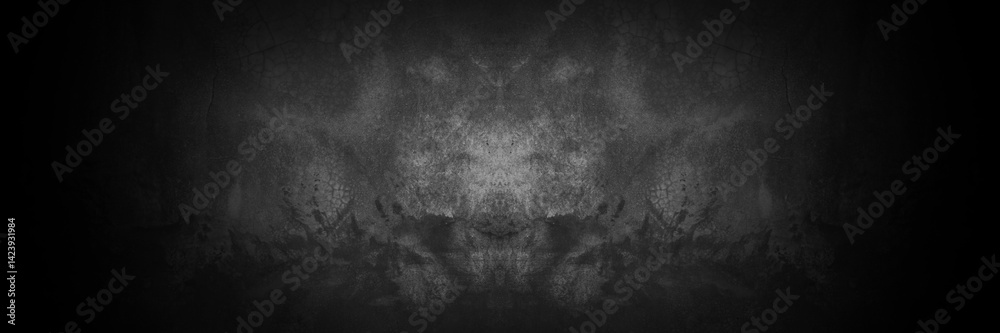 Fototapeta premium Old wall texture smeared engine oil cement dark black gray background abstract grey color design are light with white gradient background.