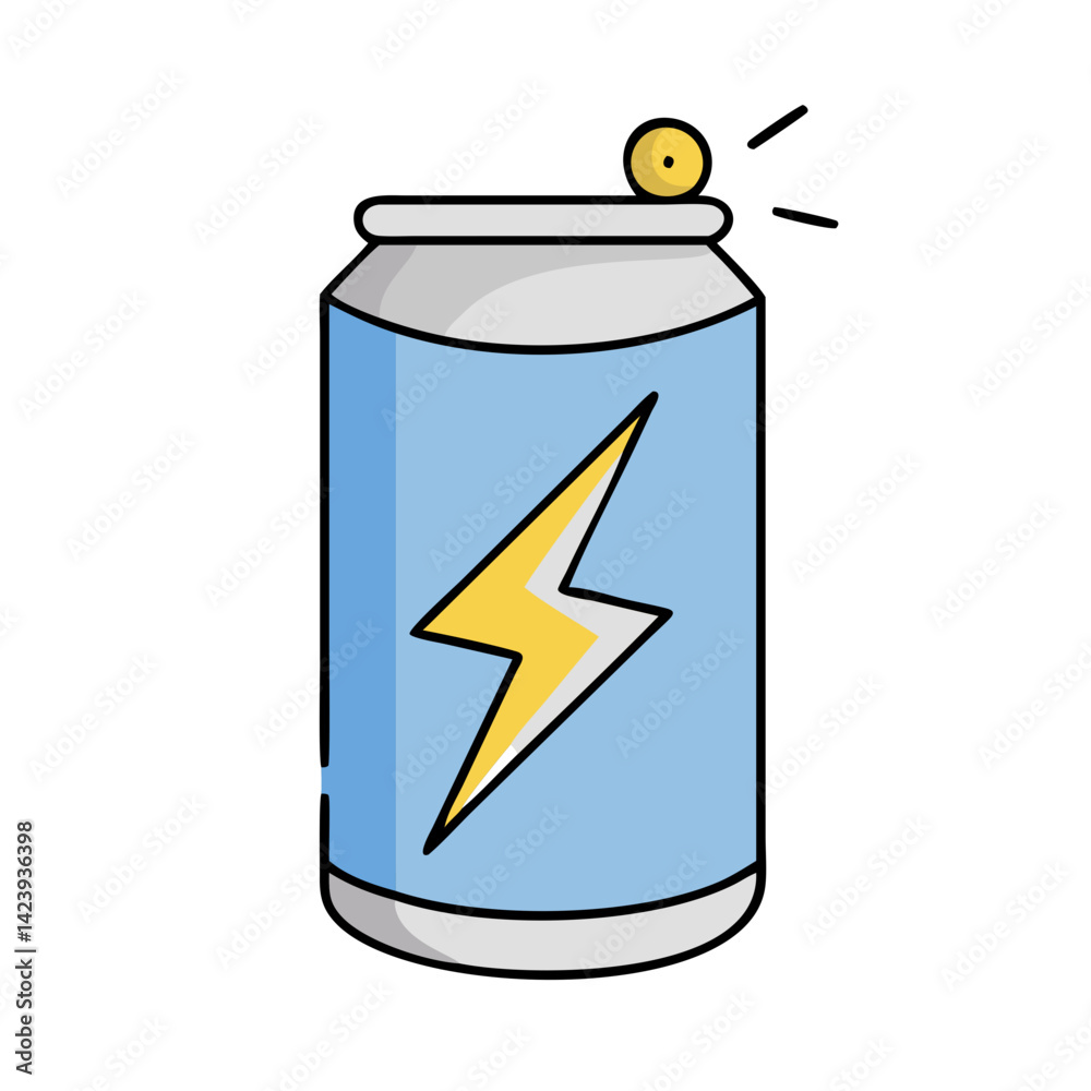 energy drink can icon, energy drink can vector illustration-simple illustration of energy drink can, perfect for energy drink can logos and icons