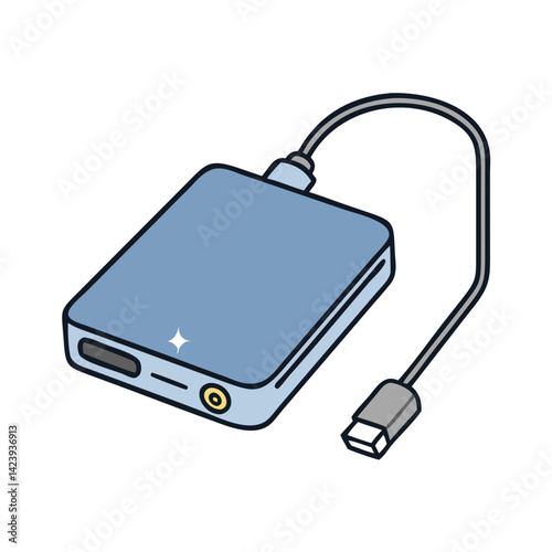 external hard drive icon, external hard drive vector illustration-simple illustration of external hard drive, perfect for external hard drive logos and icons