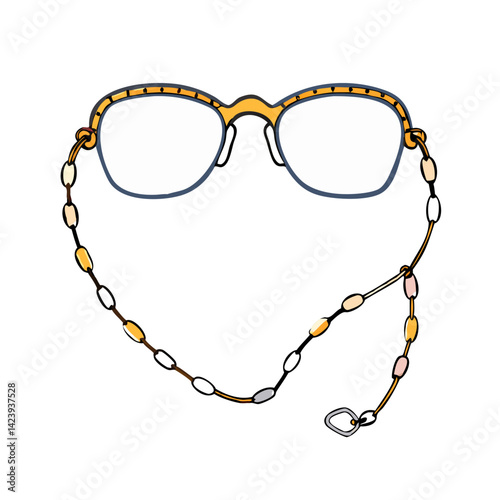 eyewear chains icon, eyewear chains vector illustration-simple illustration of eyewear chains, perfect for eyewear chains logos and icons