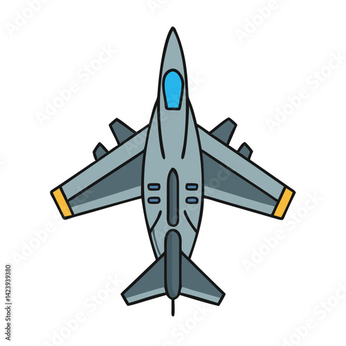 fighter jet icon, fighter jet vector illustration-simple illustration of fighter jet, perfect for fighter jet logos and icons