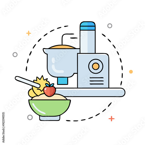 food processor icon, food processor vector illustration-simple illustration of food processor, perfect for food processor logos and icons