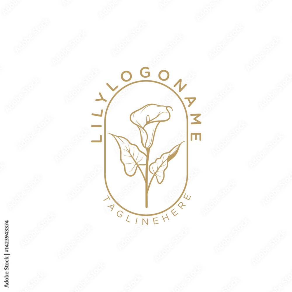 Obraz premium Lily Flower Logo vector Free Download