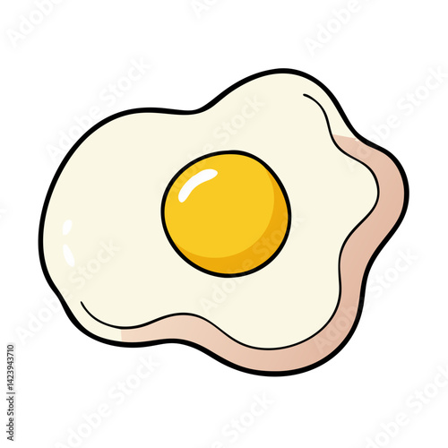 fried egg icon, fried egg vector illustration-simple illustration of fried egg, perfect for fried egg logos and icons