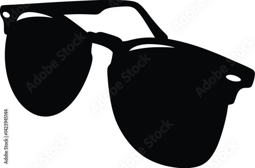 Sunglass silhouette, sunglass Silhouette white background