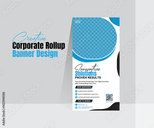 Creative Corporate Minimalist Business Roll Up Banner Design