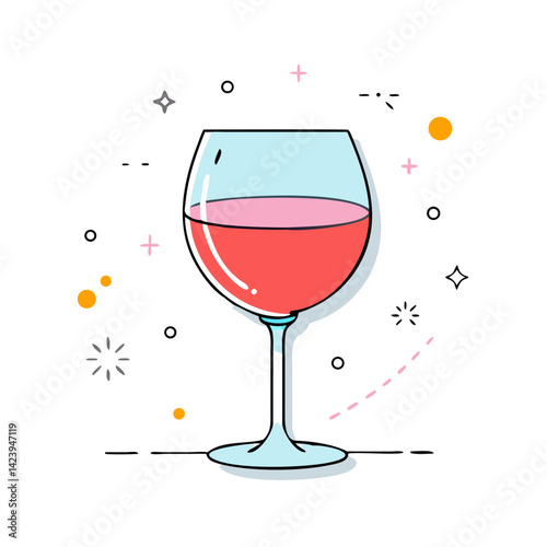 glass of ros icon, glass of ros vector illustration-simple illustration of glass of ros, perfect for glass of ros logos and icons