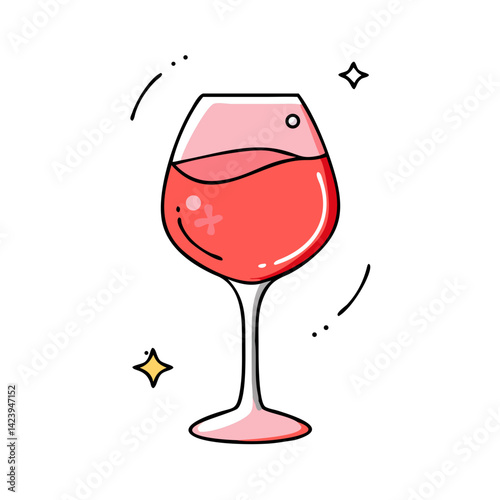 glass of ros icon, glass of ros vector illustration-simple illustration of glass of ros, perfect for glass of ros logos and icons