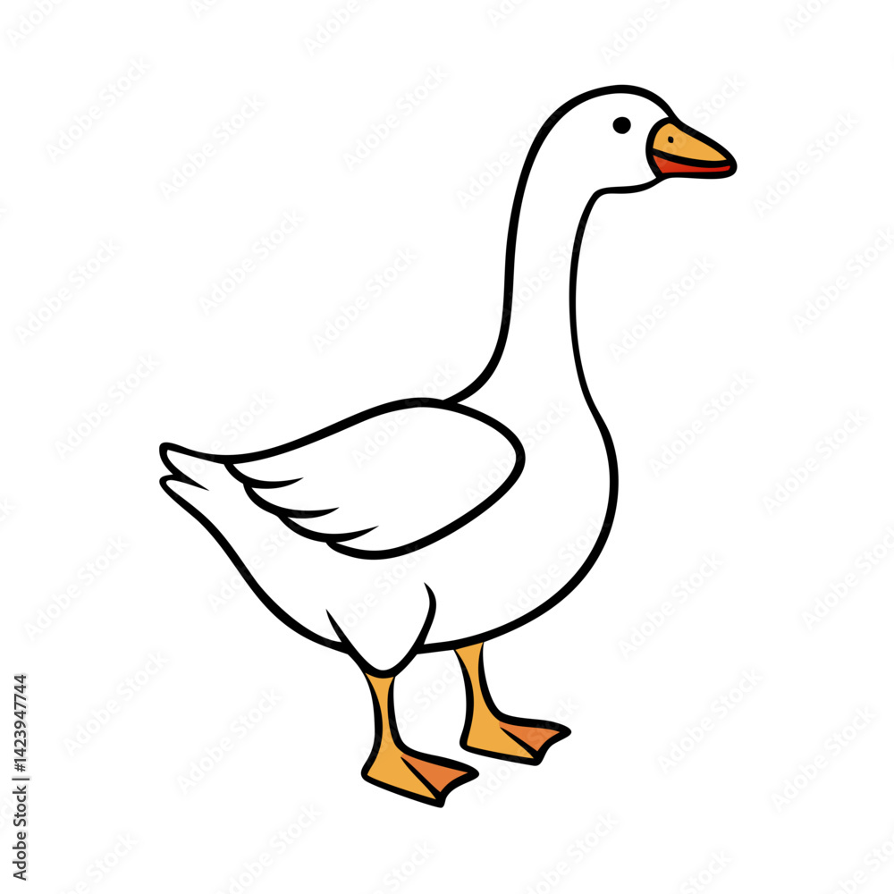 Obraz premium goose icon, goose vector illustration-simple illustration of goose, perfect for goose logos and icons