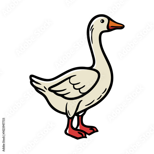 goose icon, goose vector illustration-simple illustration of goose, perfect for goose logos and icons