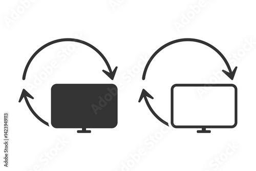 Computer data backup icon. Illustration vector
