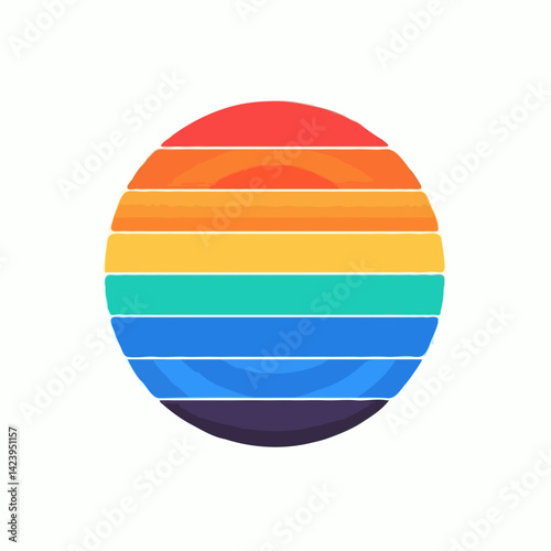 Rainbow circle symbol representing pride and inclusivity  