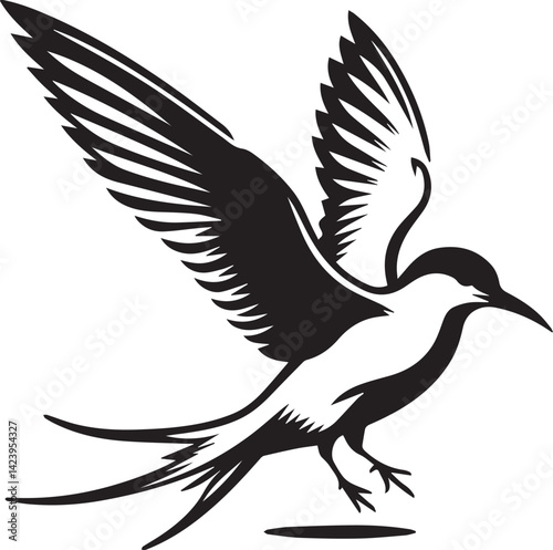 swift bird silhouette vector, swift bird logo vector, swift bird icon