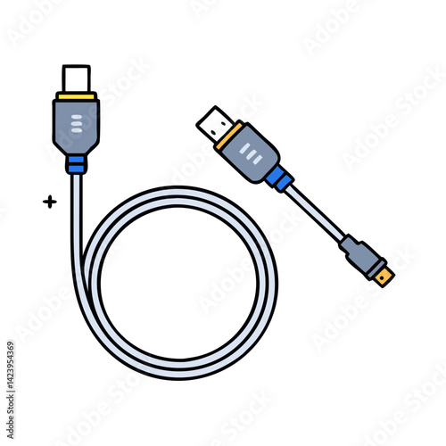 hdmi cable icon, hdmi cable vector illustration-simple illustration of hdmi cable, perfect for hdmi cable logos and icons