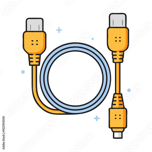 hdmi cable icon, hdmi cable vector illustration-simple illustration of hdmi cable, perfect for hdmi cable logos and icons