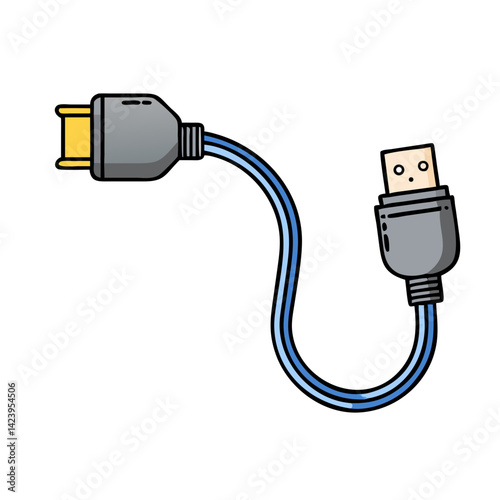 hdmi cable icon, hdmi cable vector illustration-simple illustration of hdmi cable, perfect for hdmi cable logos and icons
