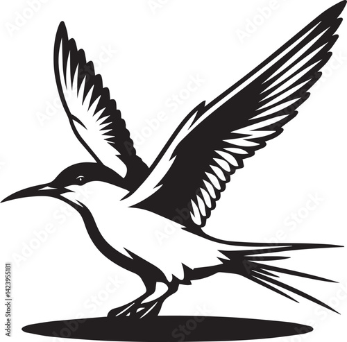 swift bird silhouette vector, swift bird logo vector, swift bird icon