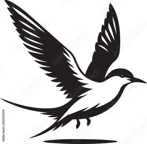 swift bird silhouette vector, swift bird logo vector, swift bird icon