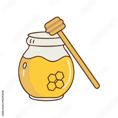 honey jar icon, honey jar vector illustration-simple illustration of honey jar, perfect for honey jar logos and icons