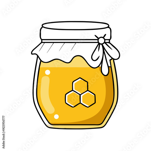 honey jar icon, honey jar vector illustration-simple illustration of honey jar, perfect for honey jar logos and icons